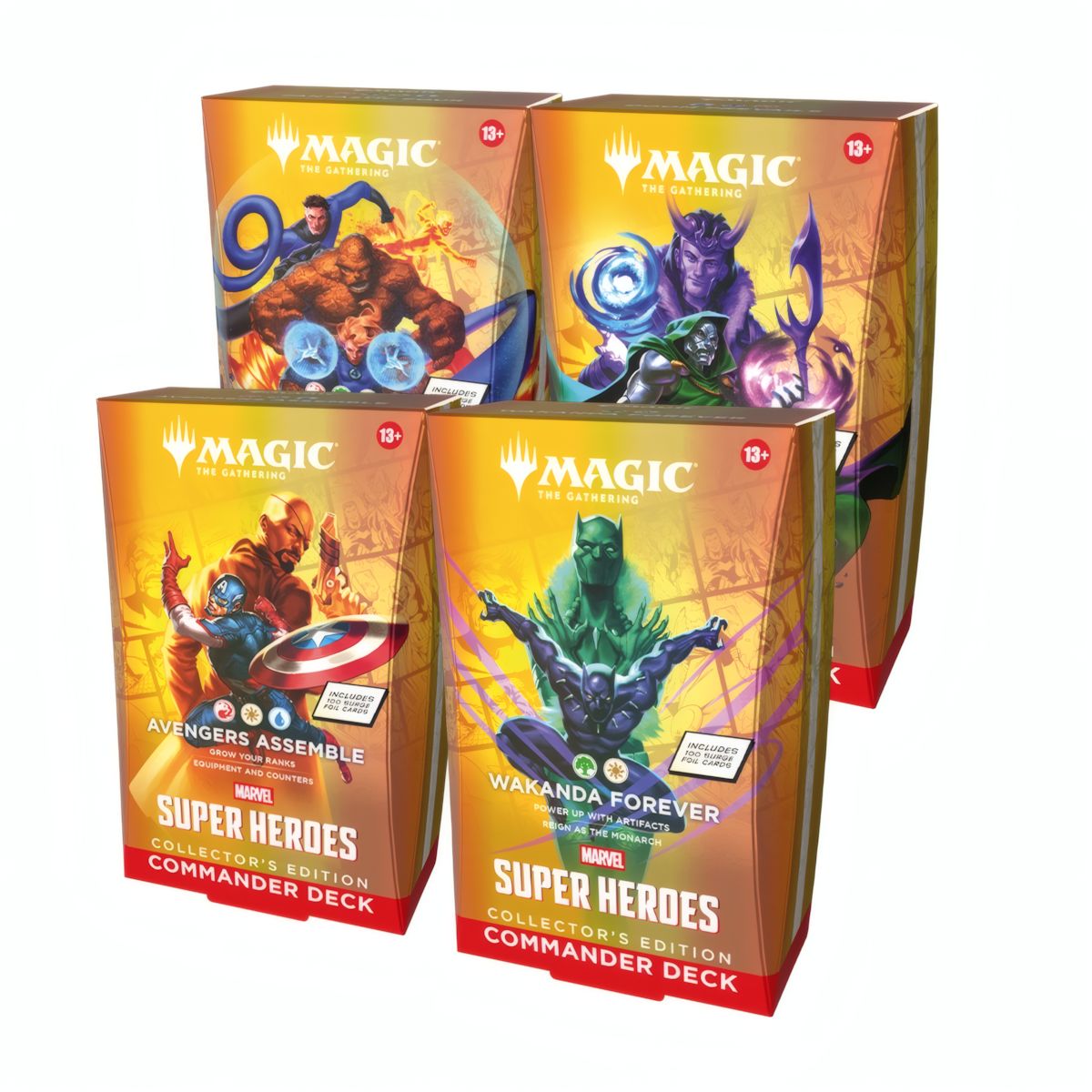 MTG Marvel Super Heroes Commander Deck Set Collector's Edition (EN) - Alle 4 Decks