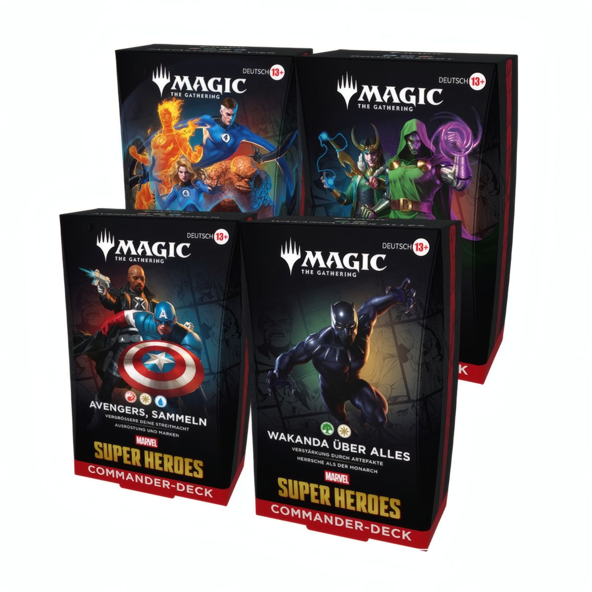 MTG Marvel Super Heroes Commander Deck Set (DE) - Alle 4 Decks