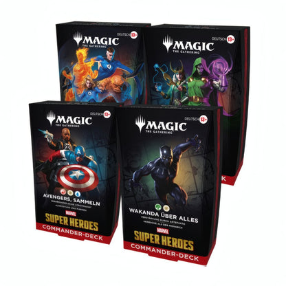 MTG Marvel Super Heroes Commander Deck Set (DE) - Alle 4 Decks
