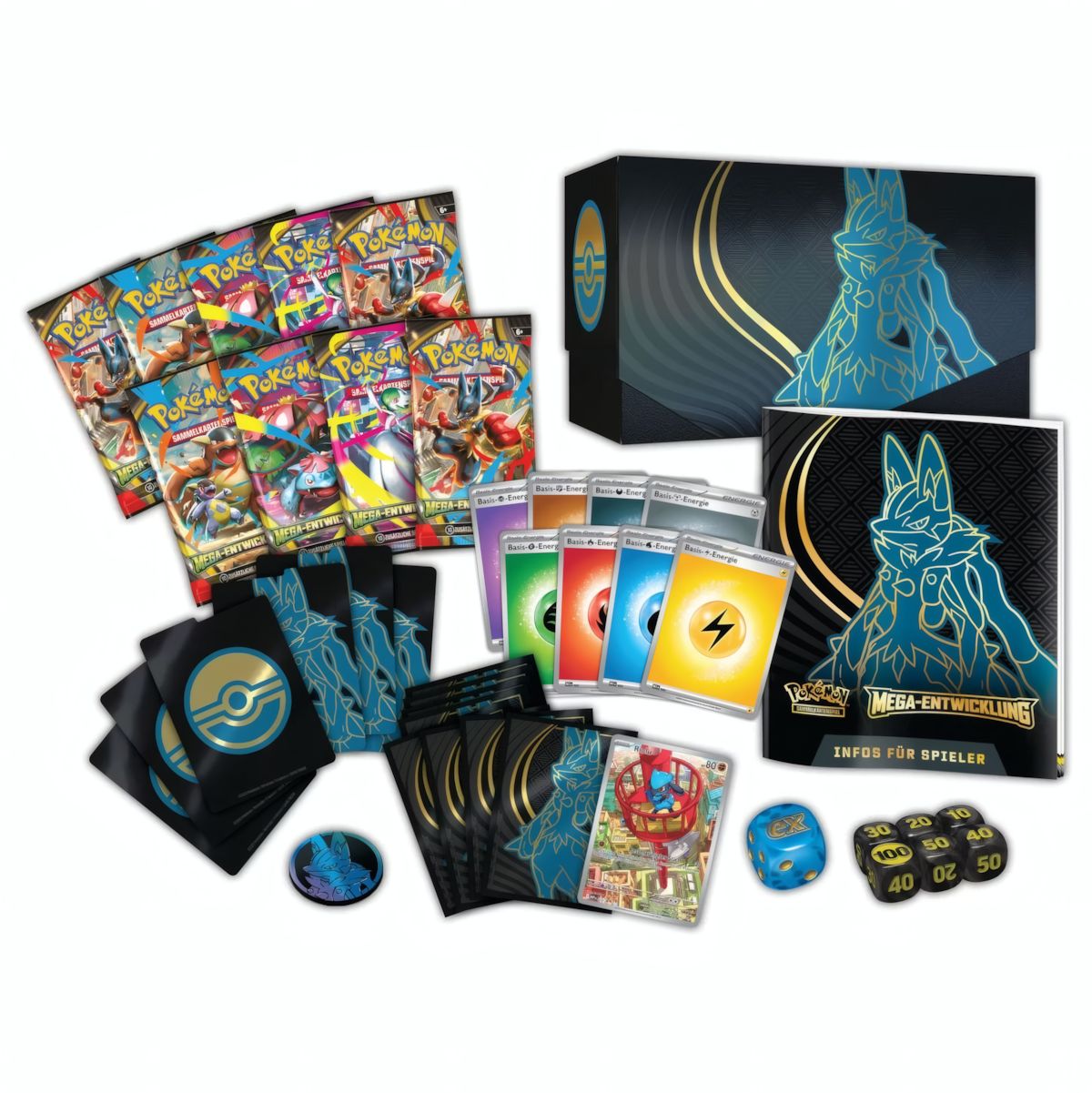 Mega Entwicklung Lucario Top Trainer Box (DE)