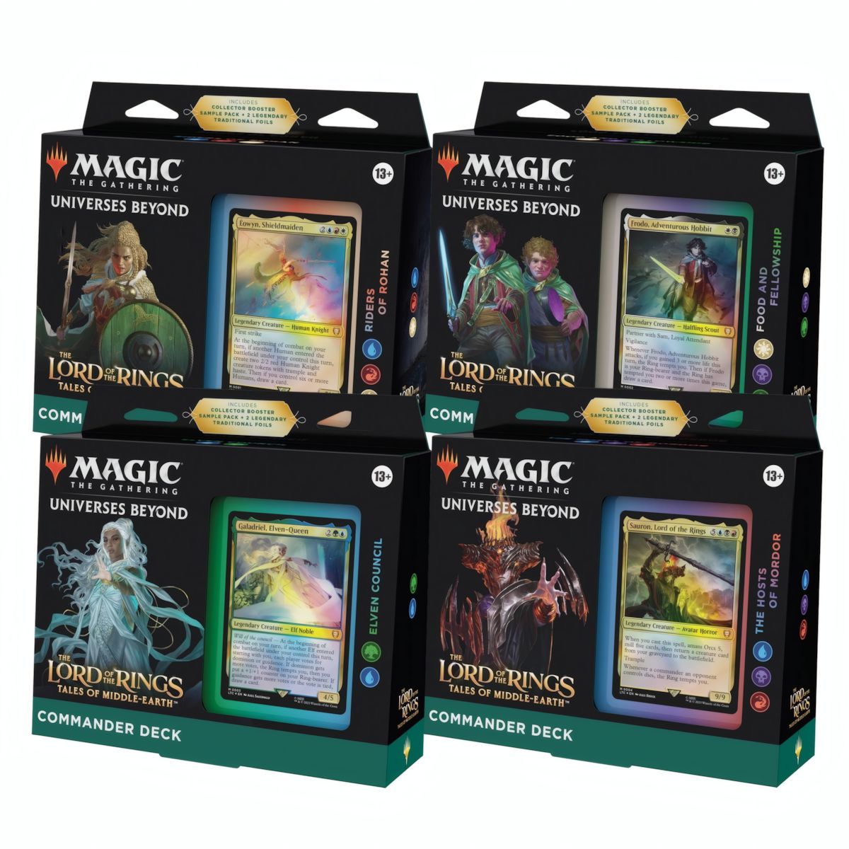 The Lord of the Rings: Tales of Middle-Earth Commander Deck Set (EN) - Alle 4 Decks